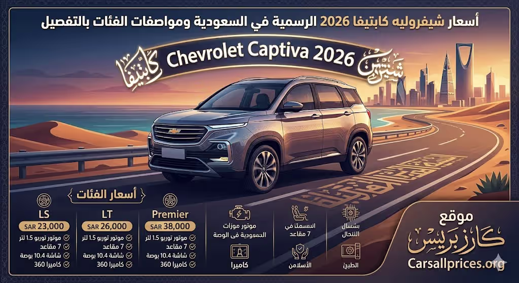 أسعار شيفروليه كابتيفا 2026 الرسمية في السعودية